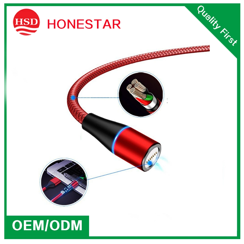 Fast Magnetic Suction Data Cable High Current Is Suitable for Apple 3 in 1 5A Data Cable